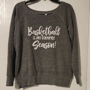 Bella + Canvas Dark Gray Women's BASKETBALL Sweater with Slogan